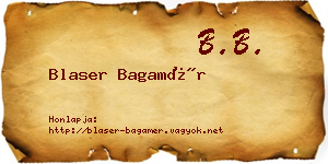Blaser Bagamér névjegykártya